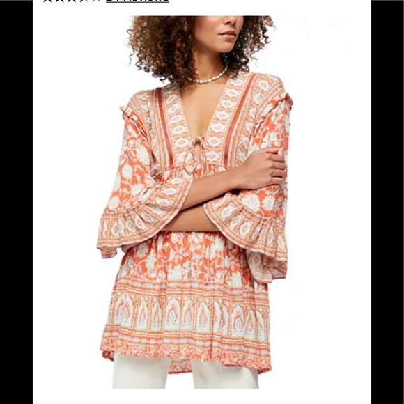 ⬇️NWT Free People Moonlight Dance Printed Tunic - Picture 6 of 16